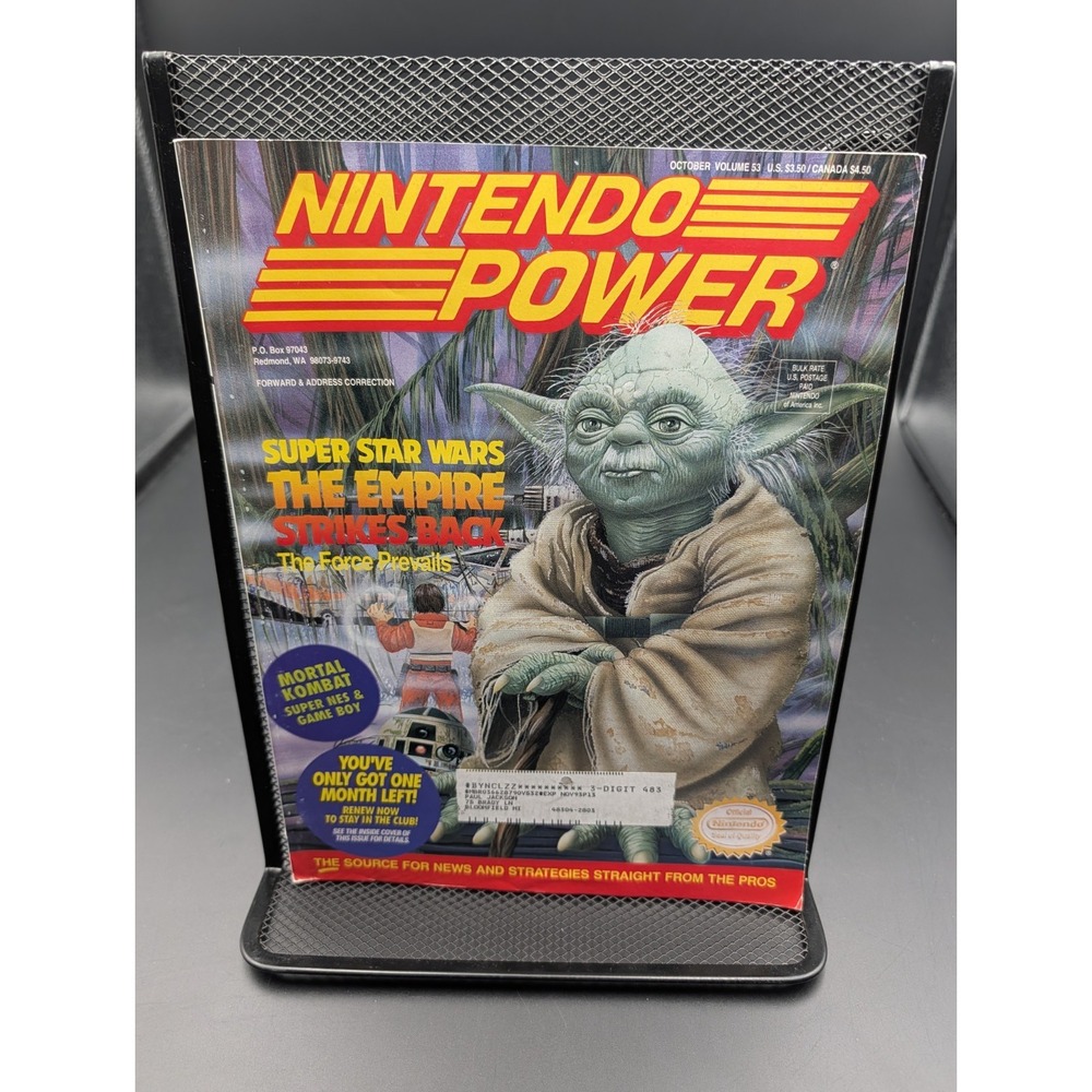 Nintendo Power Magazine Volume 53 October 1993 Star Wars Empire POSTER